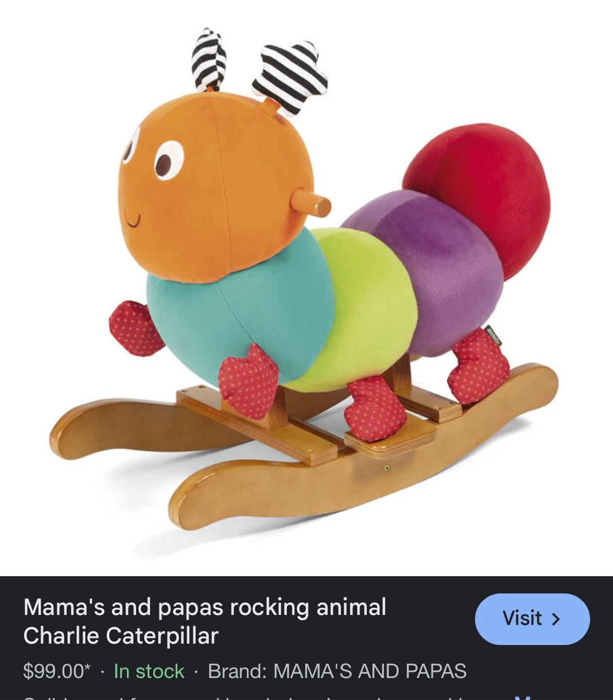 Mamas & Papas Charlie Caterpillar Rocking Toy - photo 3