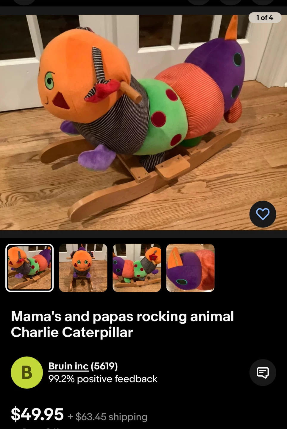 Mamas & Papas Charlie Caterpillar Rocking Toy - photo 4