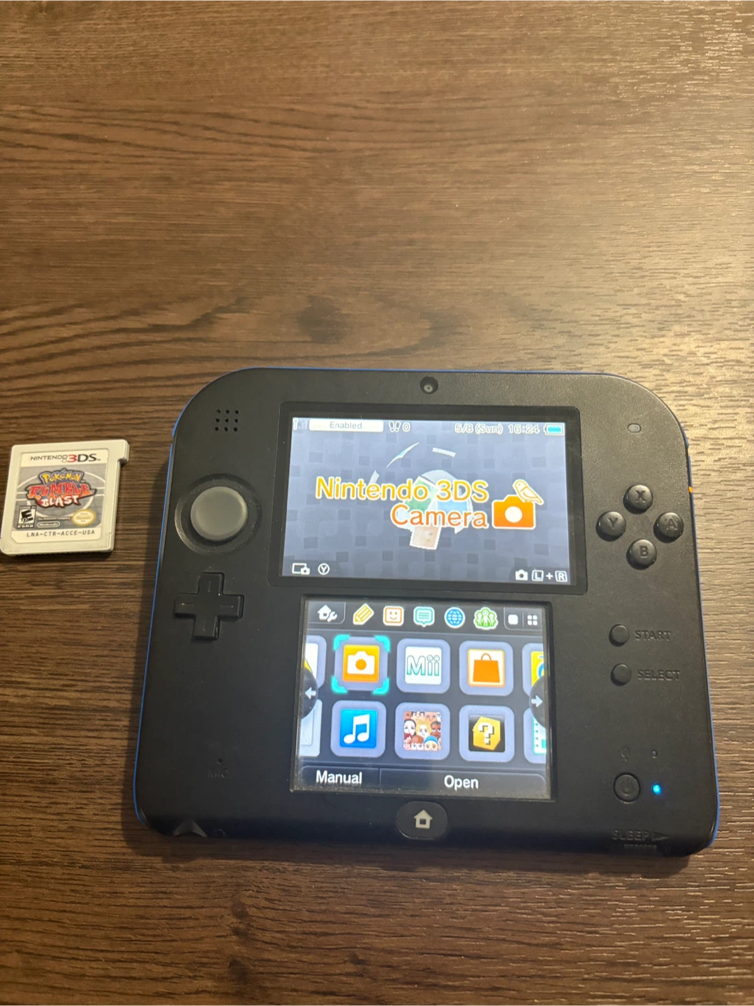 Nintendo 2DS Black and Blue with Pokemon Rumble Blast