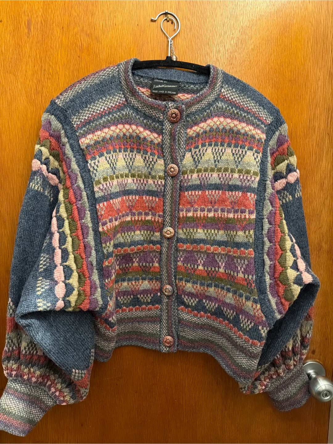 Rachel Grimmer Hand Made Wool Patterned Cardigan - photo 4