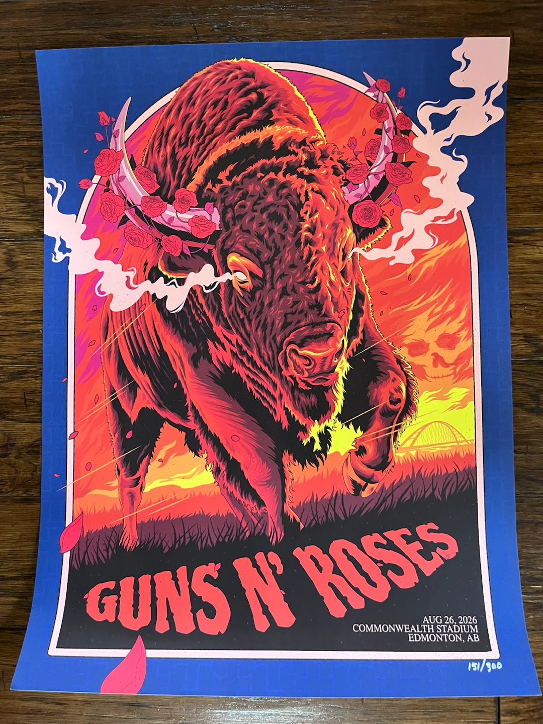 Guns N' Roses Concert Poster - Edmonton, AB Aug 26, 2026