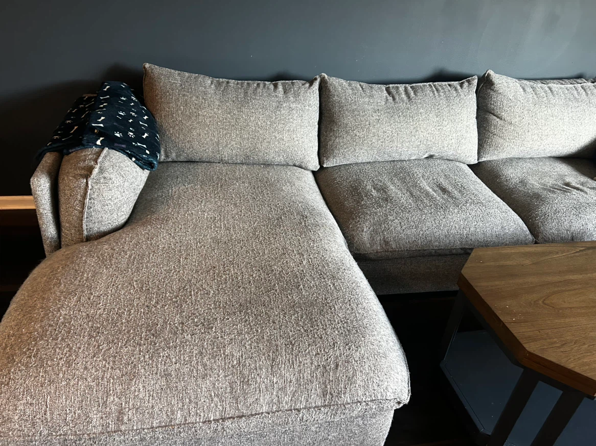 Large Gray Sectional Sofa - photo 3