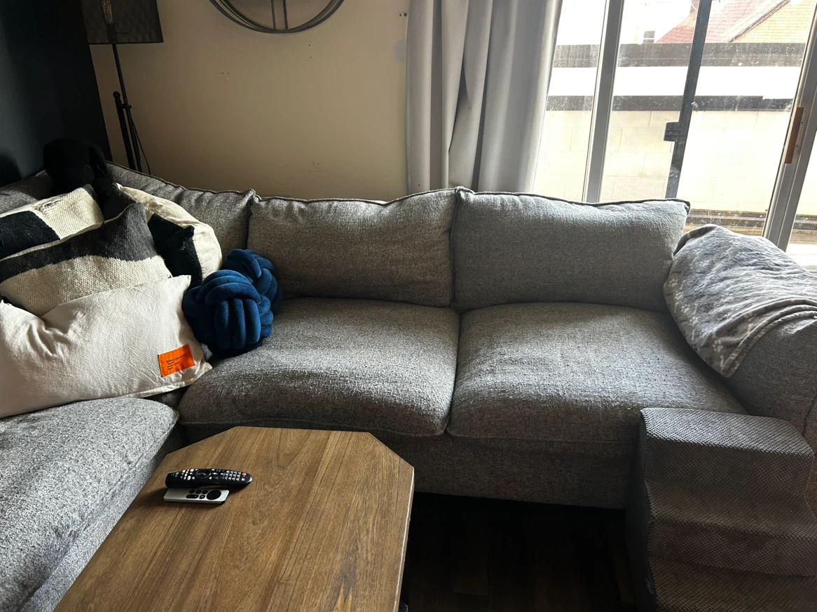 Large Gray Sectional Sofa - photo 4