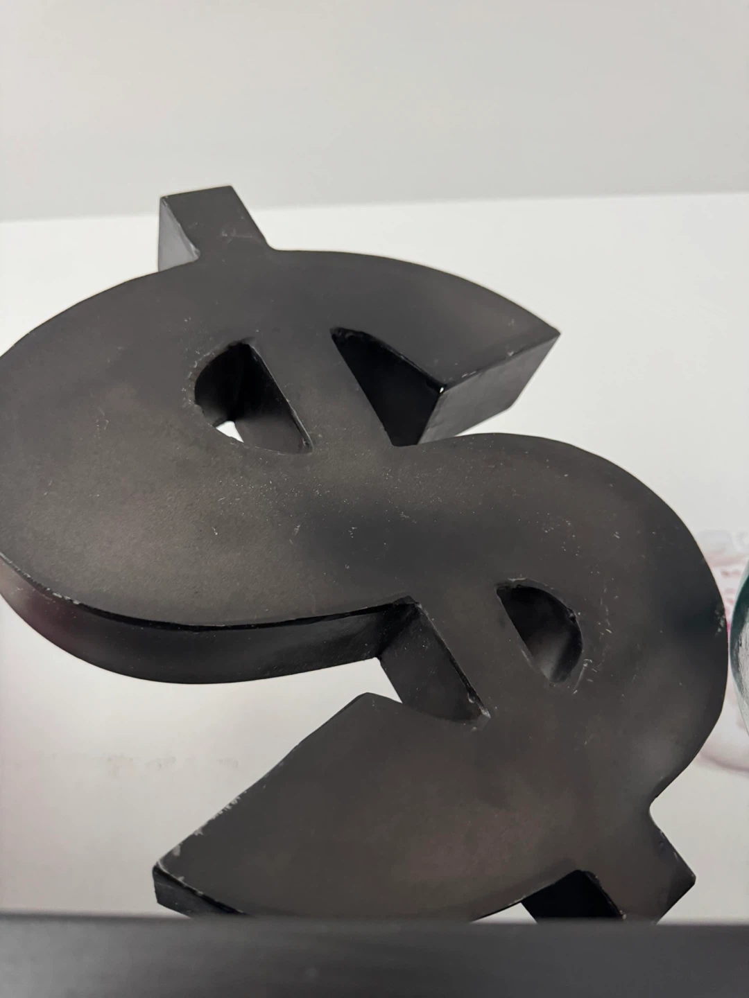 Black Dollar Sign Decorative Figurine - photo 3