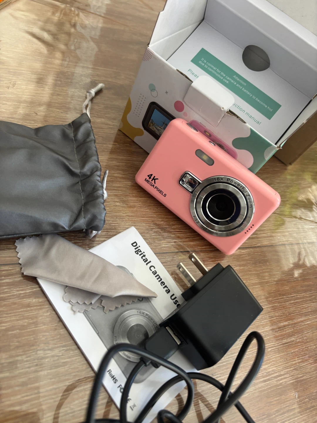 Pink 4K Digital Camera with 16X Zoom - photo 2