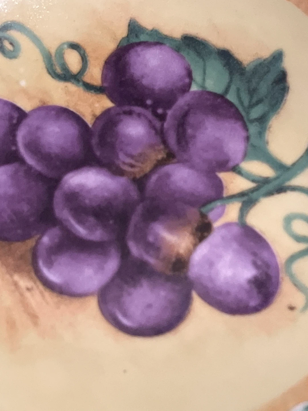 Vintage Hand-Painted Fruit Salad Plates 4 Tuscan Cottagecore - photo 2