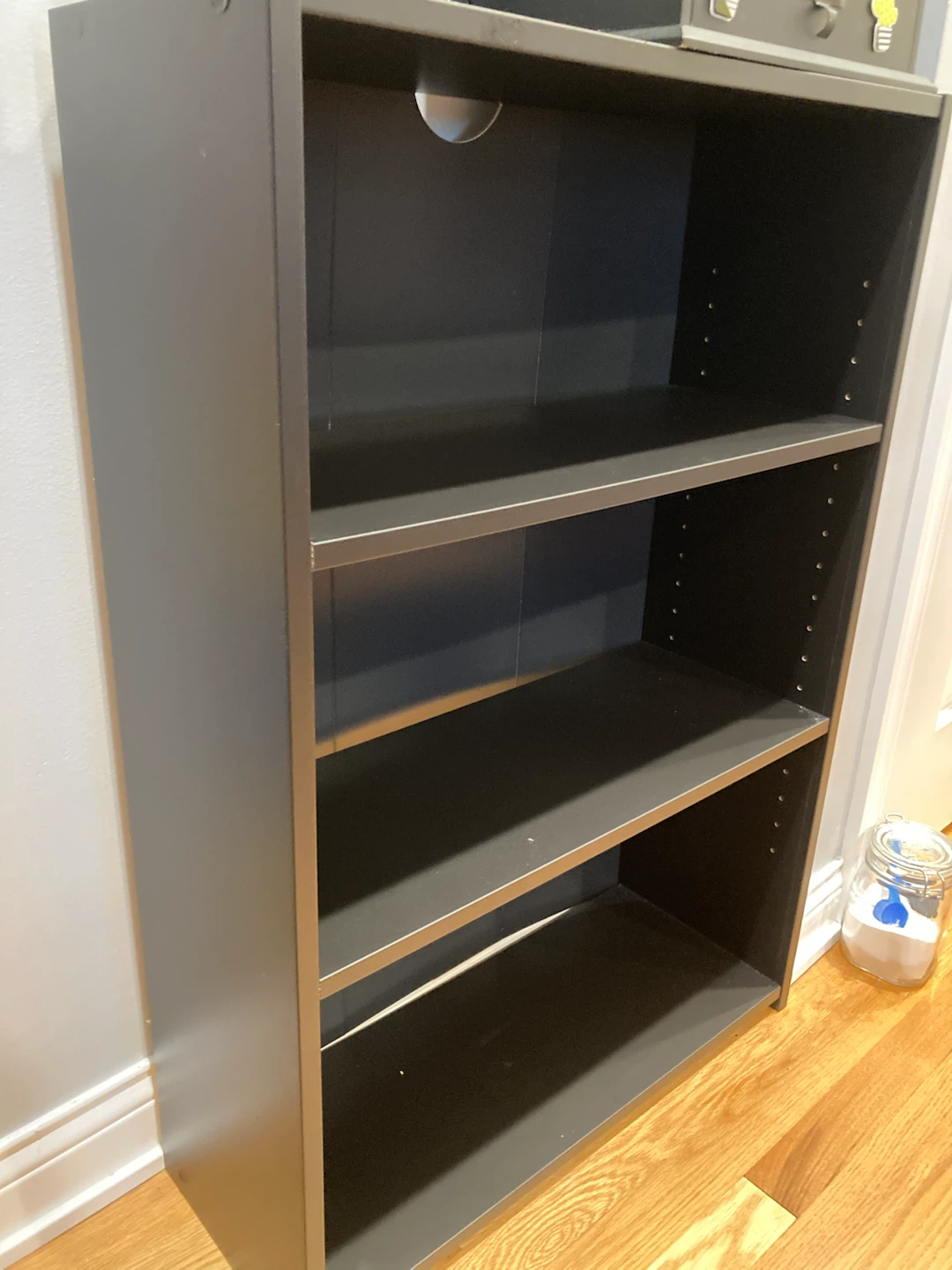 Black Three-Tier Bookcase