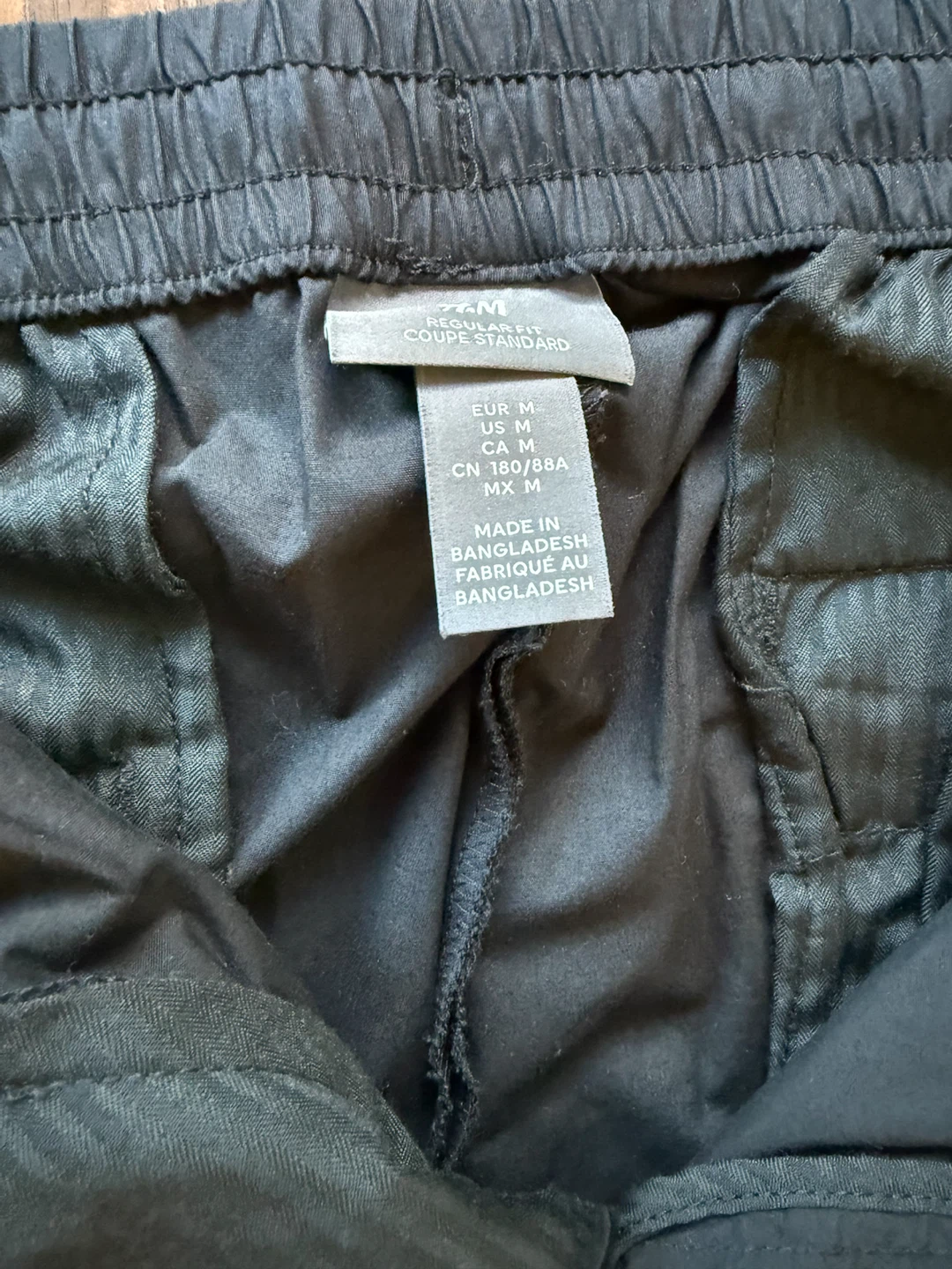 H&M Black Regular Fit Pants - Size M - photo 2