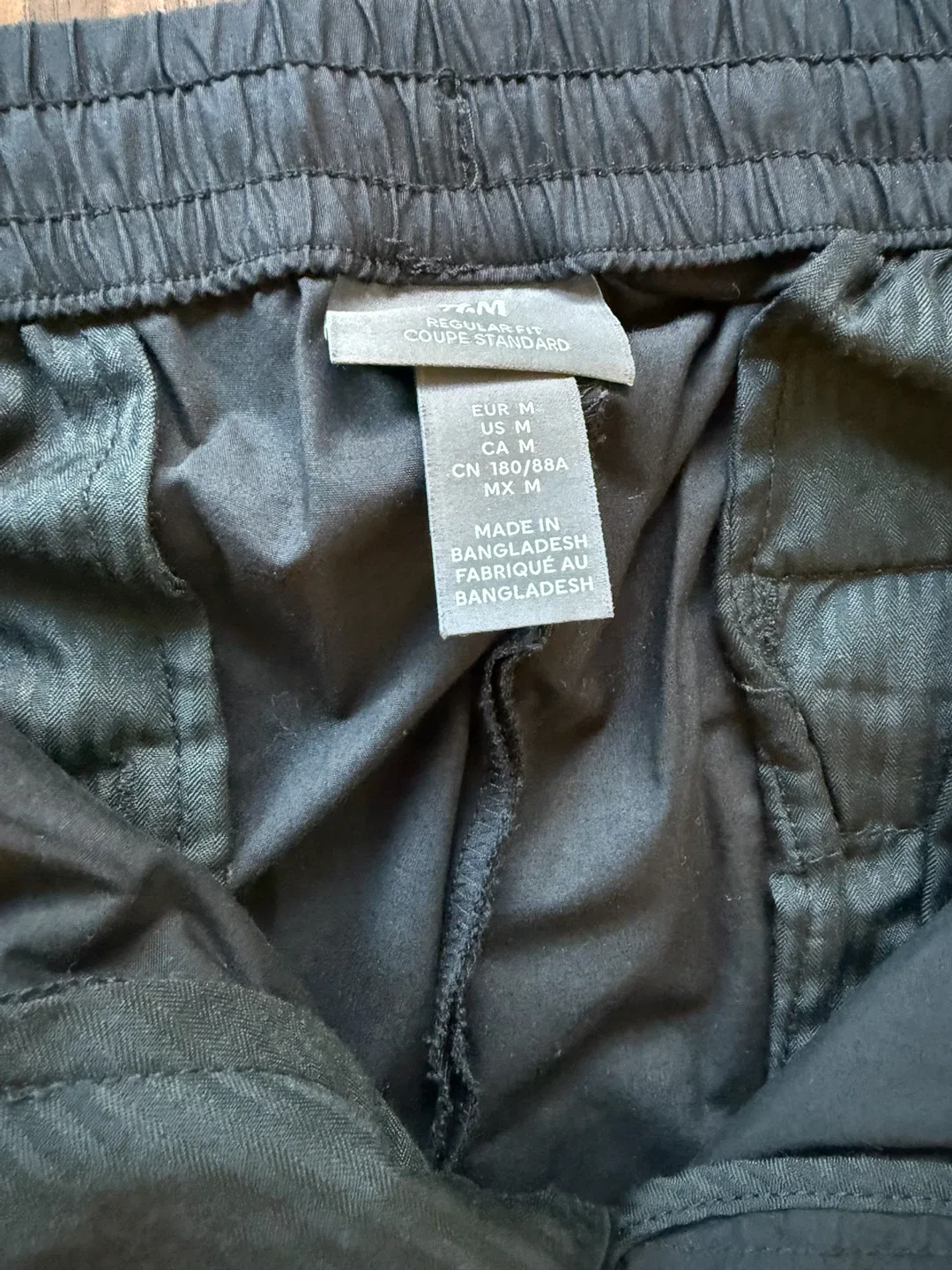H&M Black Regular Fit Pants - Size M - photo 2