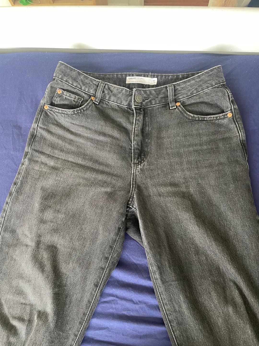 Garage Denim Black Straight Leg Jeans