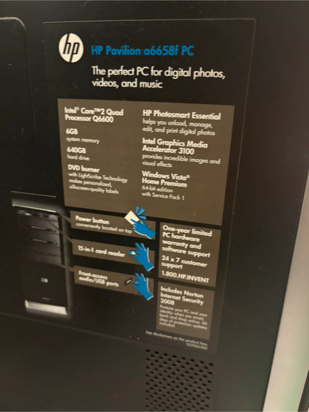 HP Pavilion a6658f PC w/ GPU upgrade - photo 2