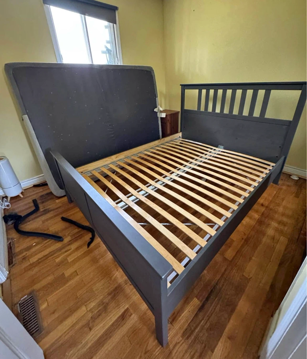 IKEA HEMNES Queen bed frame wooden grey colour