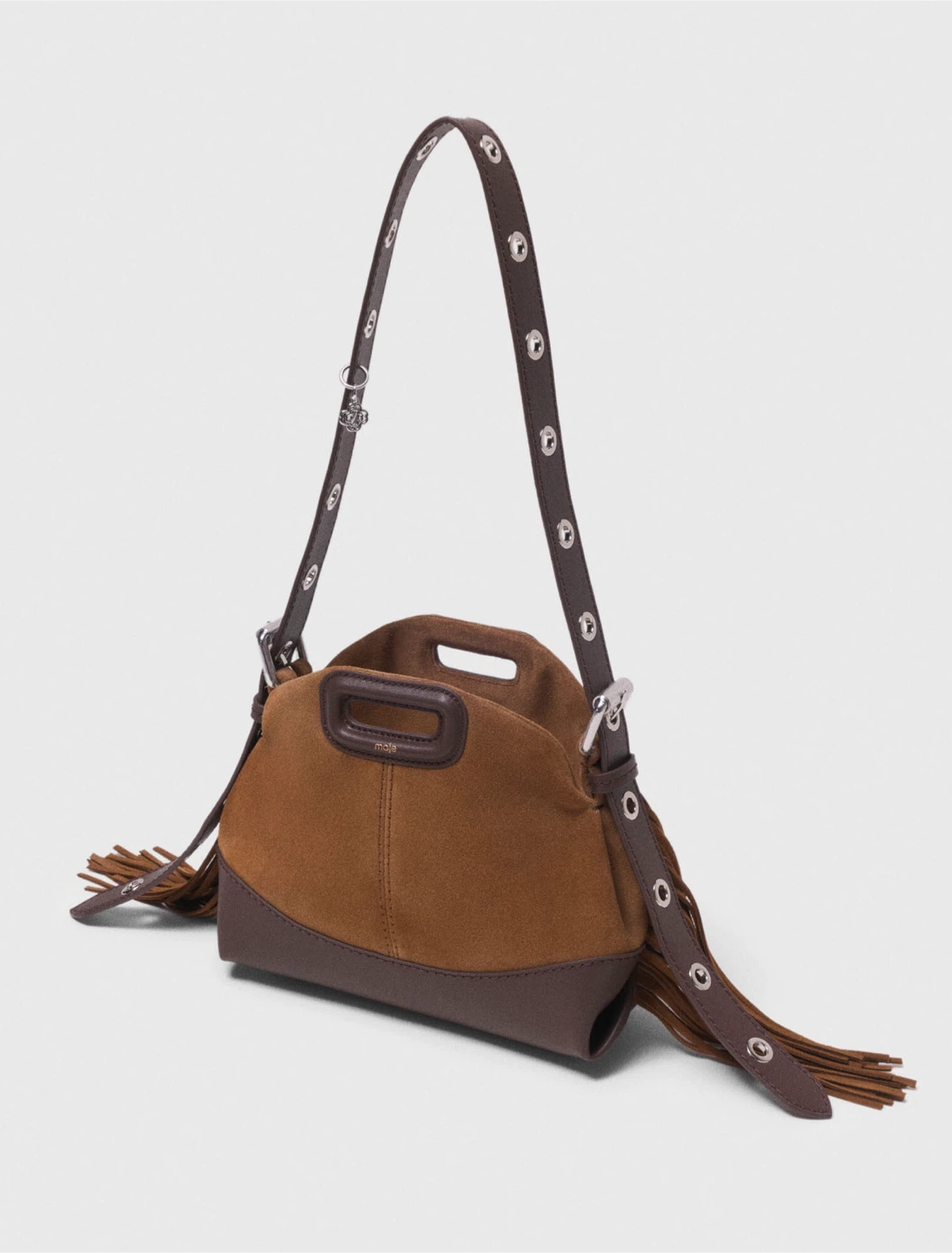 Maje leather and suede mini bag