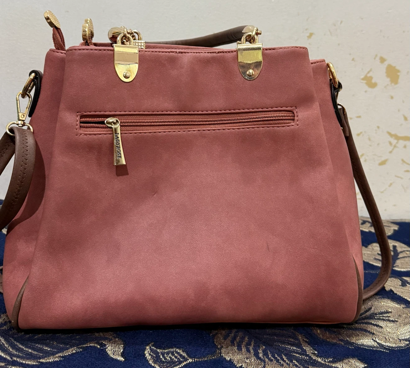 Ladyrose pink and brown handbag - photo 5