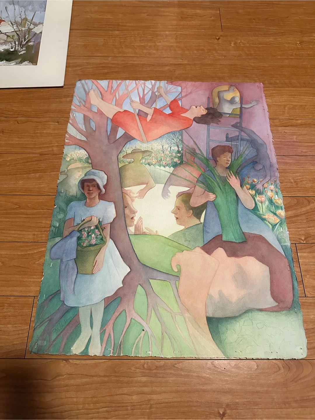 Old Watercolour Painting - photo 2