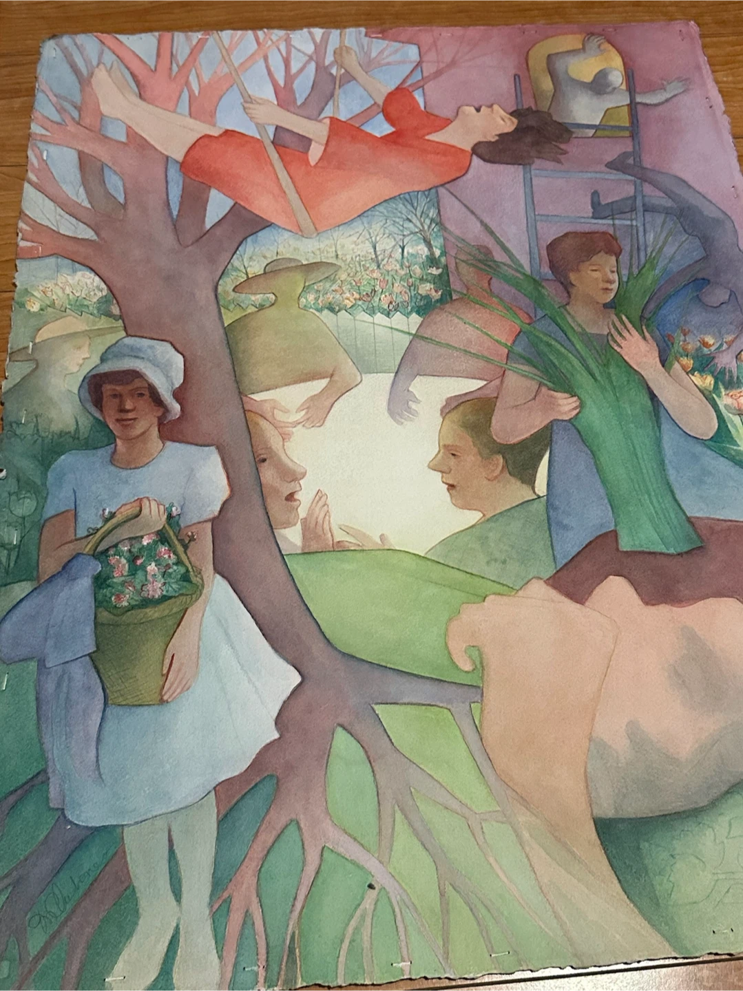 Old Watercolour Painting - photo 3