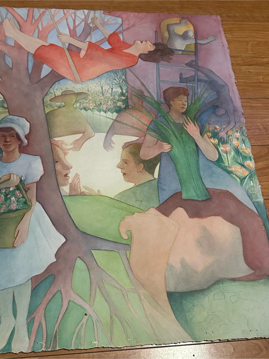 Old Watercolour Painting - photo 4