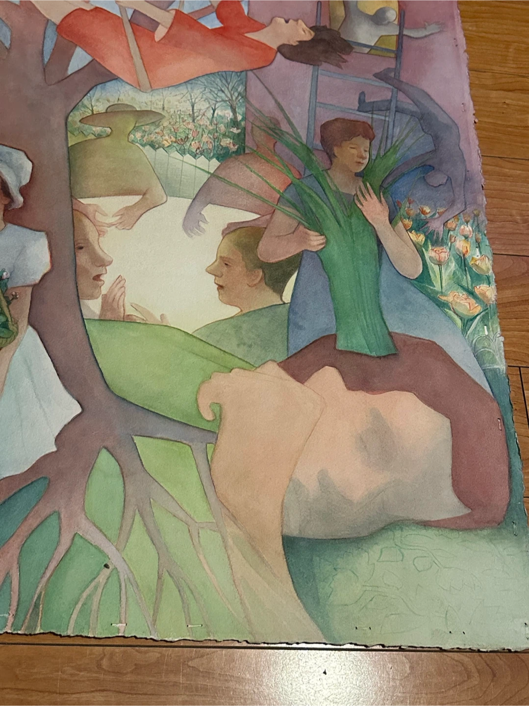 Old Watercolour Painting - photo 5