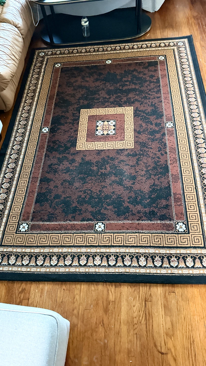 Large black and brown rectangular area rug - photo 2
