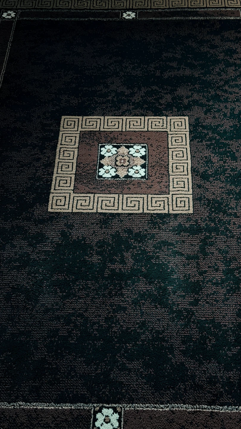 Large black and brown rectangular area rug - photo 3