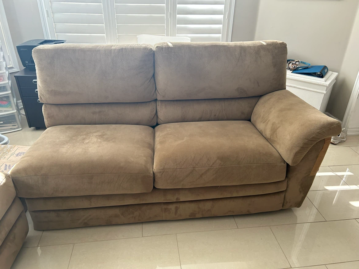 Modular Brown Suede-Style Sectional Sofa - photo 3