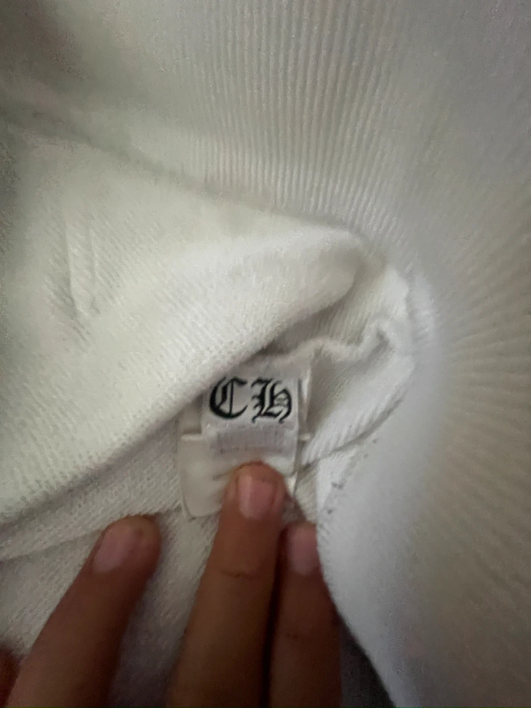 Chrome Hearts White Zip-Up Hoodie