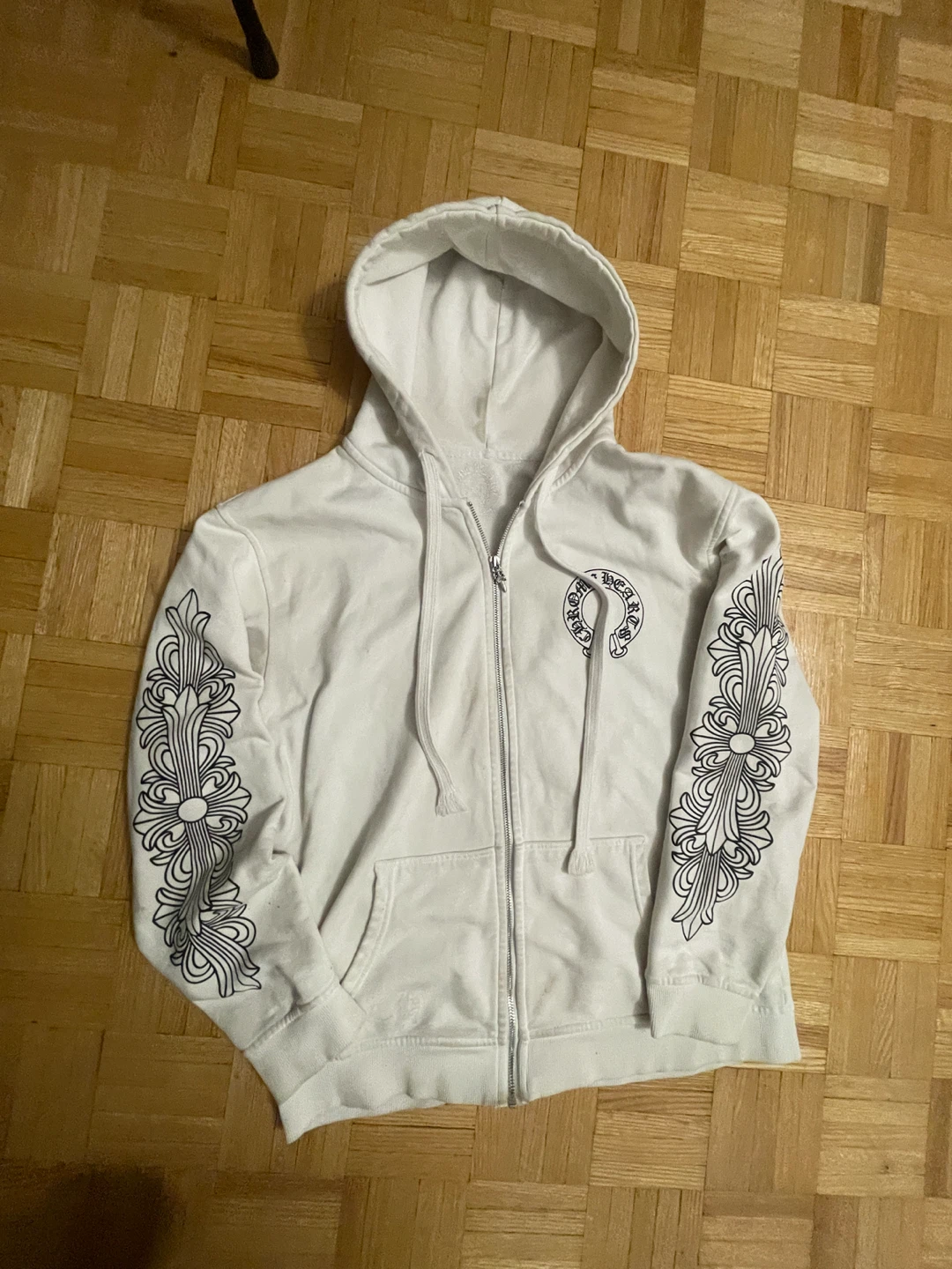 Chrome Hearts White Zip-Up Hoodie - photo 2