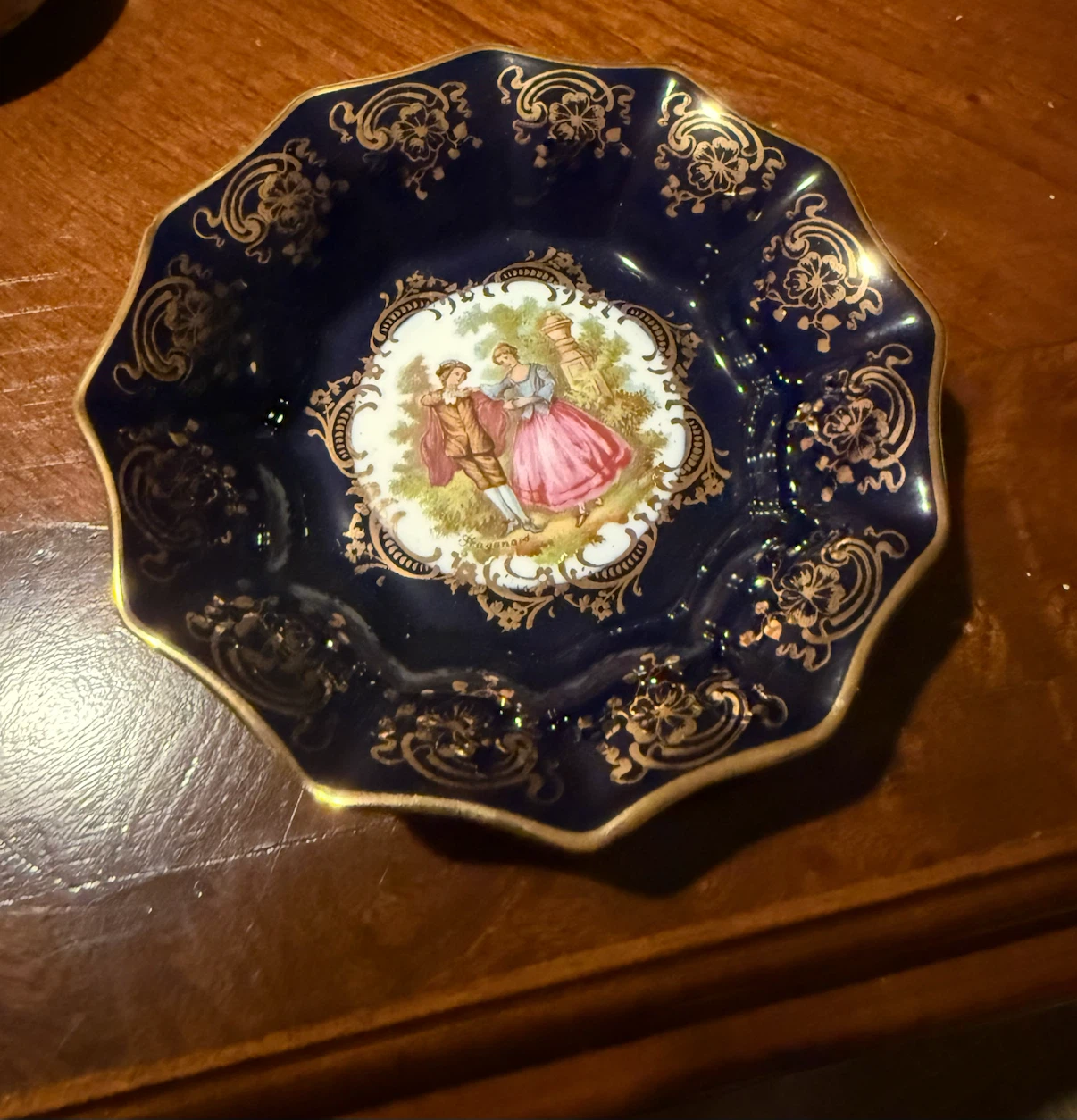 Limoges Courting Couple Decorative Dish