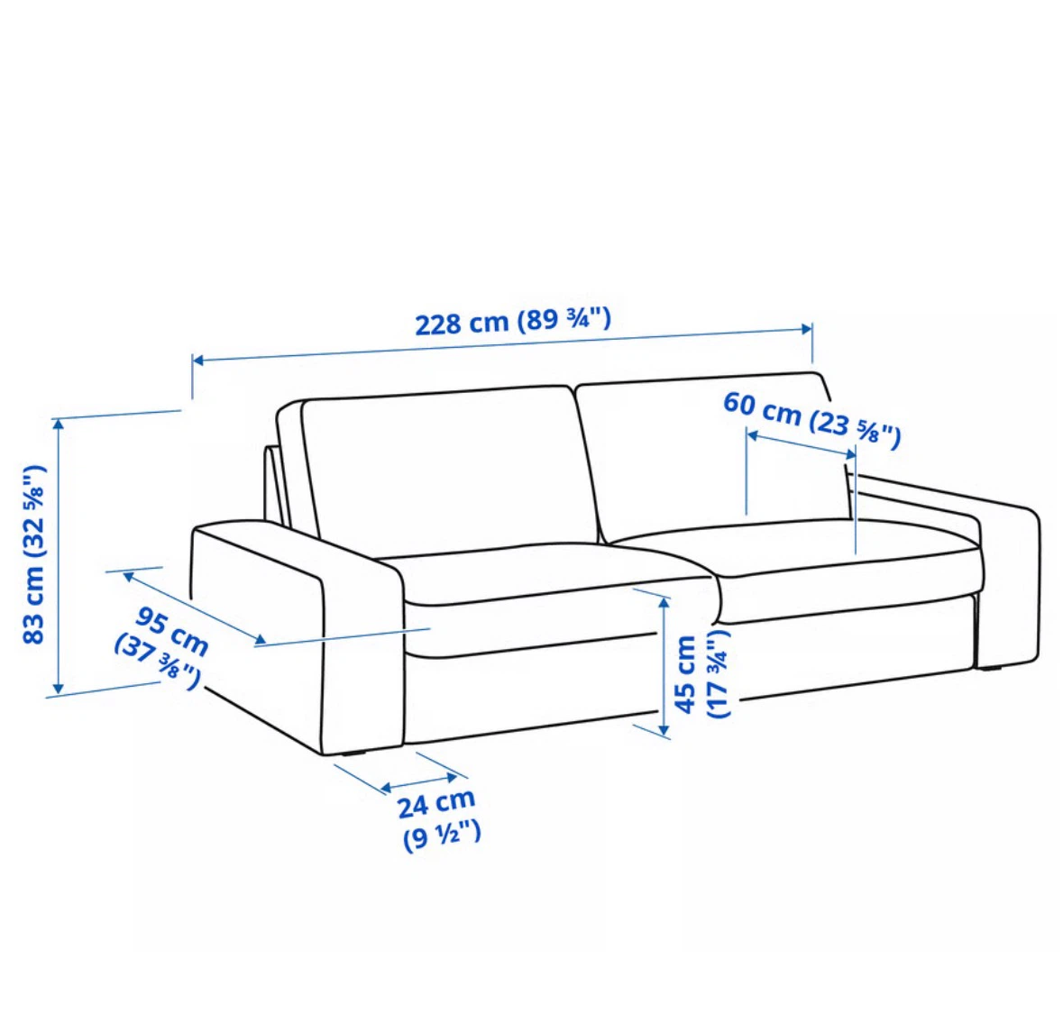 IKEA Kivik Sofa in Grey - photo 3