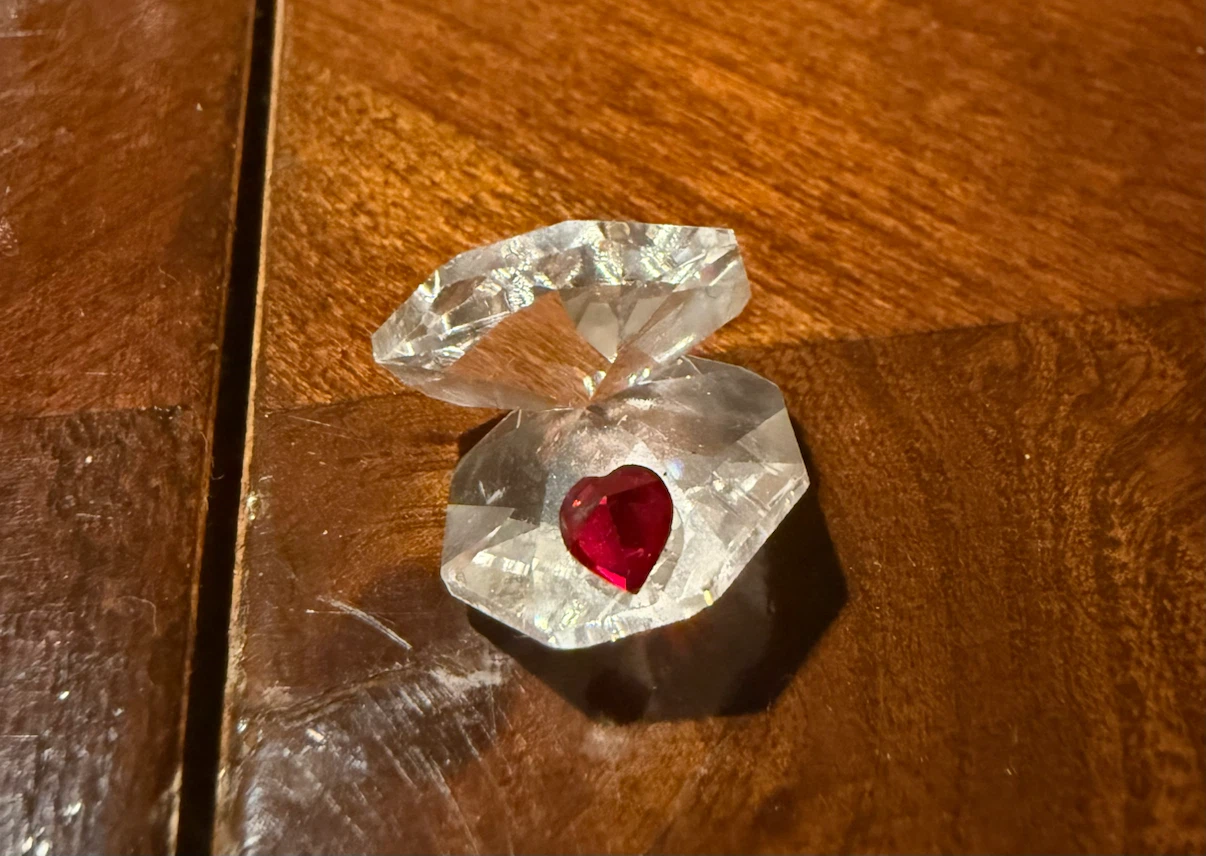 Crystal Heart Figurine Sawarvski