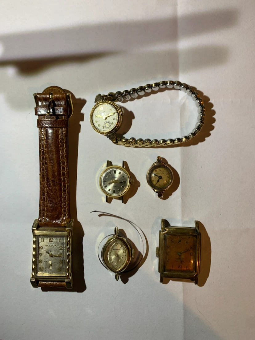 LOT Gold Collection of Vintage Man and Women's Watches