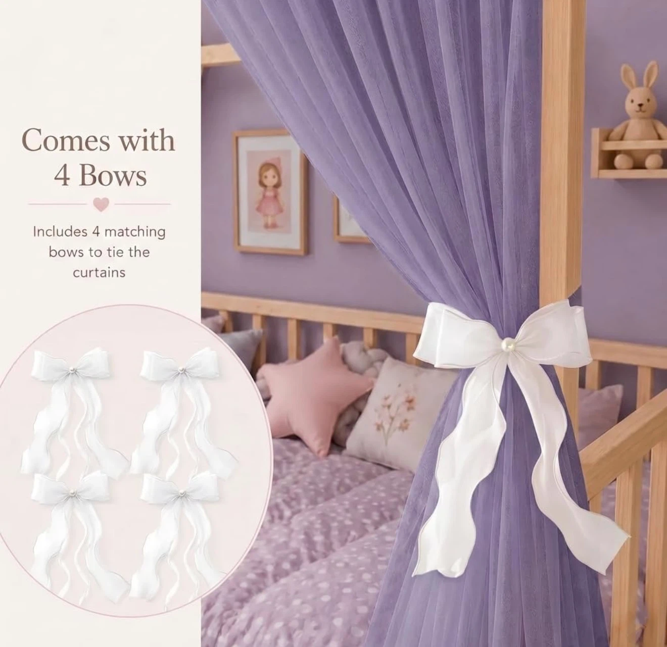 Purple Tulle Canopy