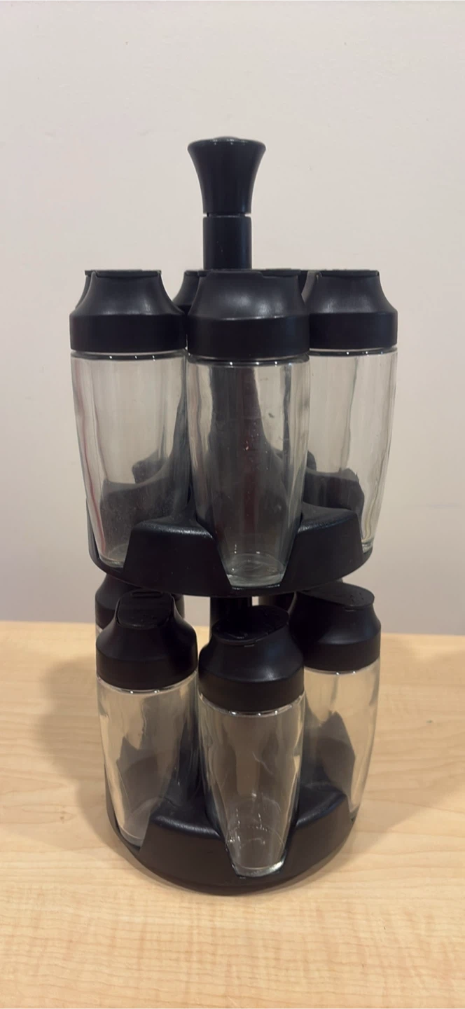 Rotating Spice Rack with 8 Glass Jars - photo 2