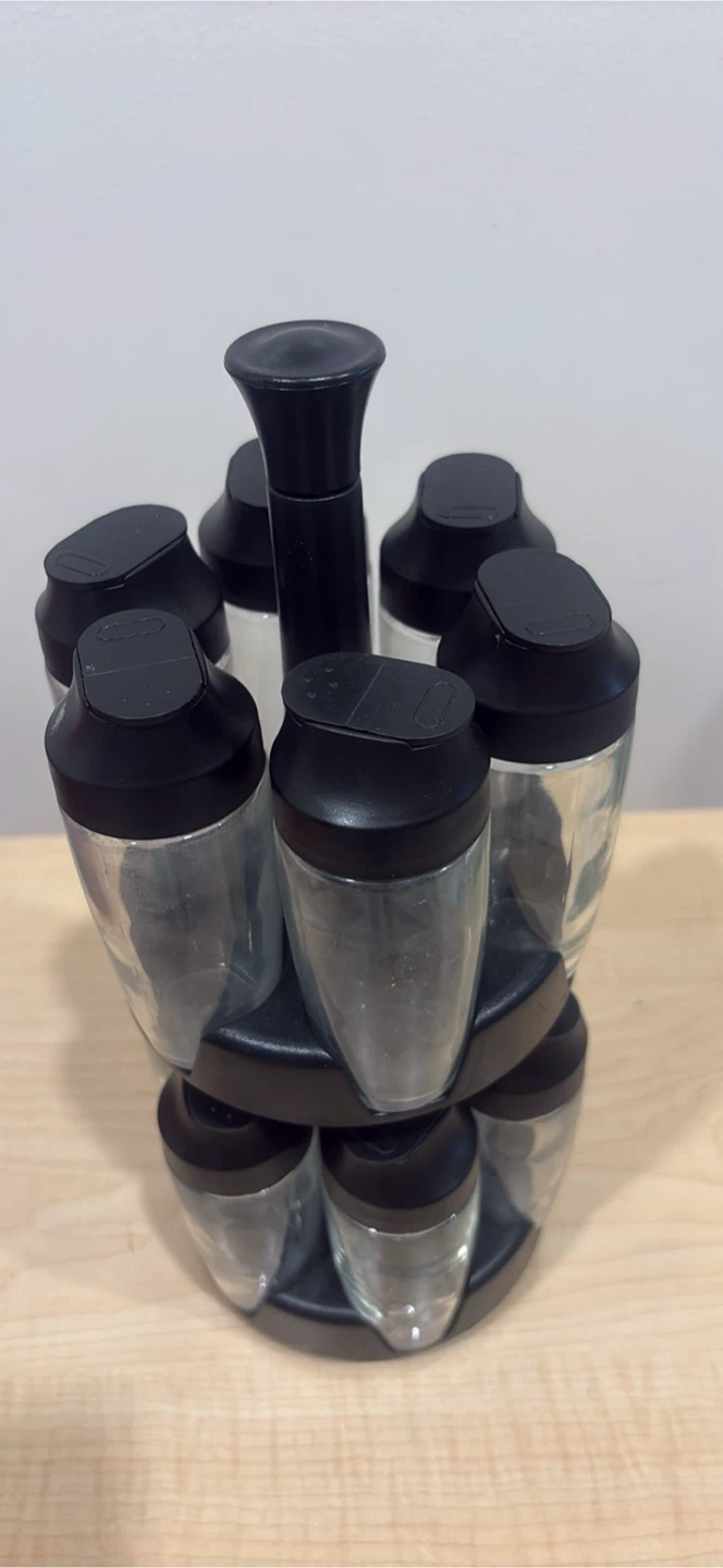 Rotating Spice Rack with 8 Glass Jars - photo 3