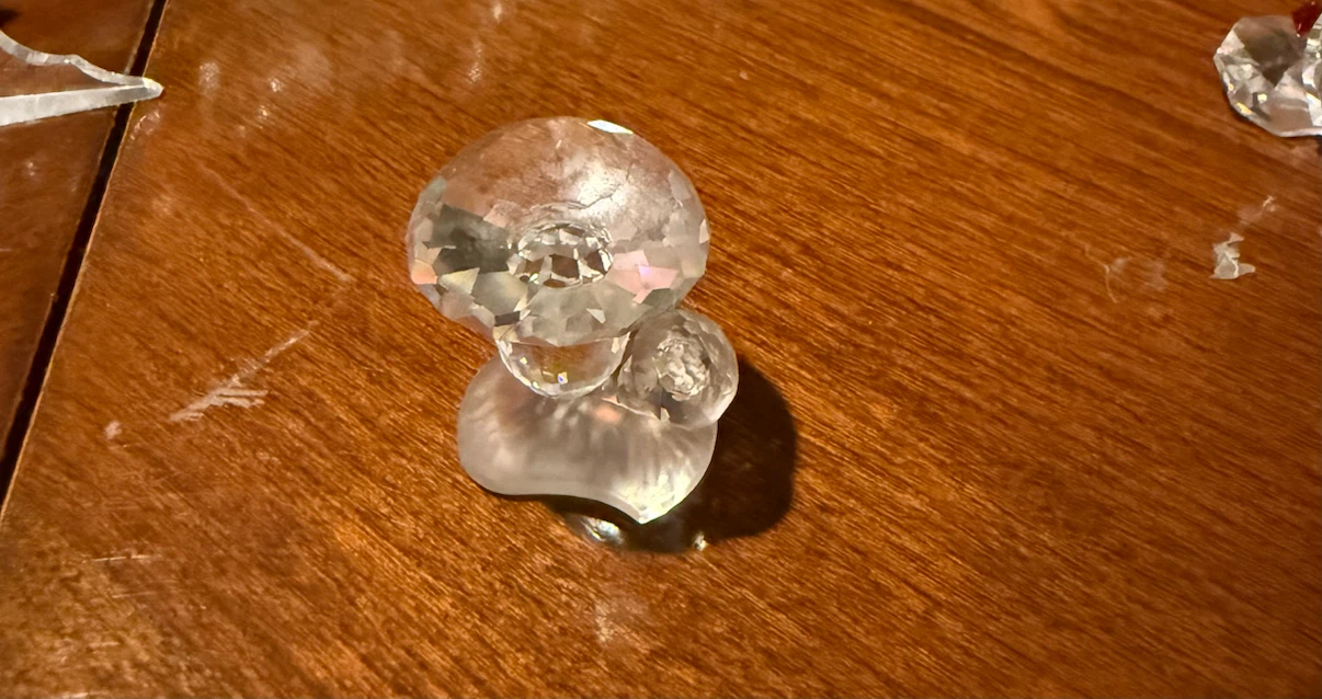 Swarovski Crystal Mushroom Figurine