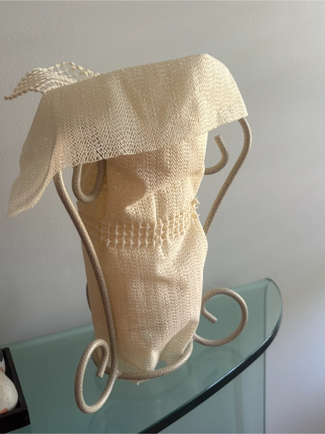 Decorative Glass Vase with Metal Stand - photo 2