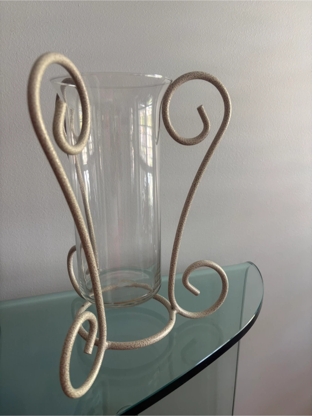 Decorative Glass Vase with Metal Stand - photo 5