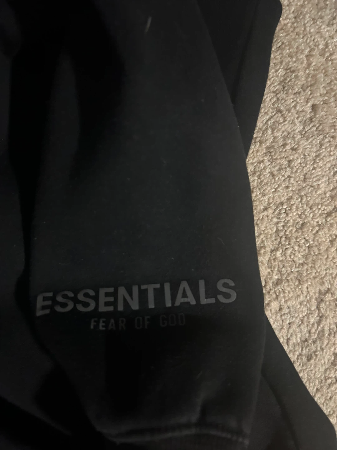 Essentials Fear of God Black Hoodie