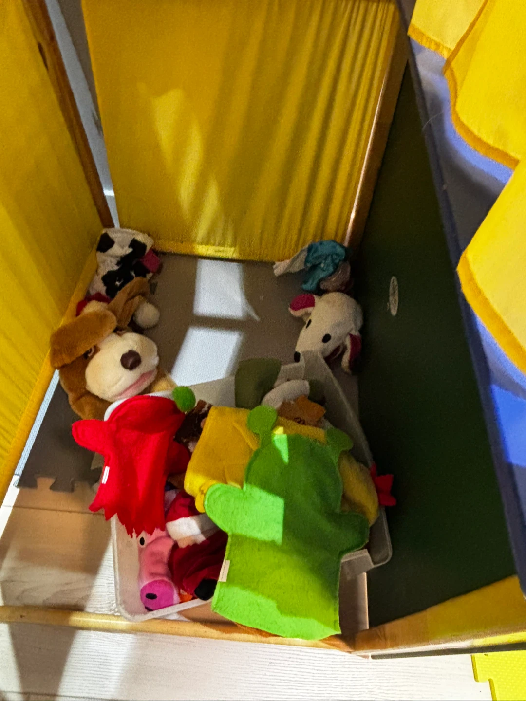 Wooden Kids Puppet Theatre and Chalkboard - photo 2