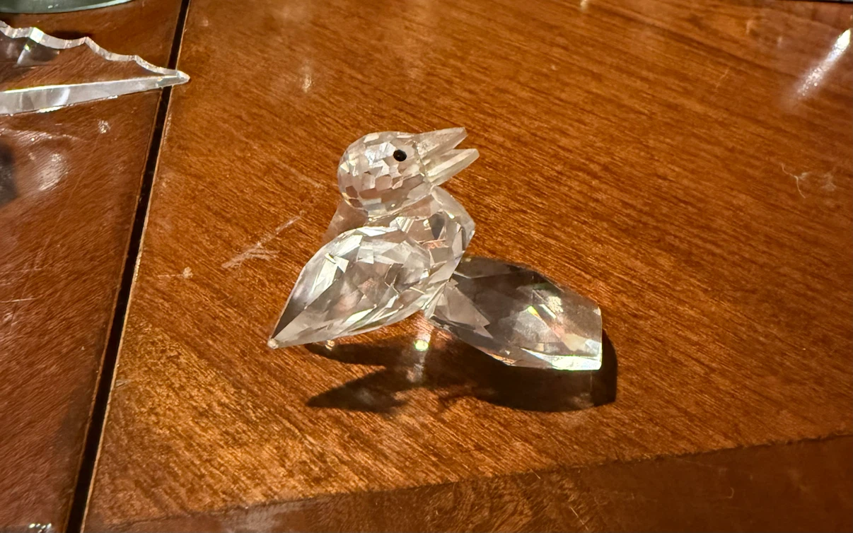 Swarovski Crystal Duck Figurine