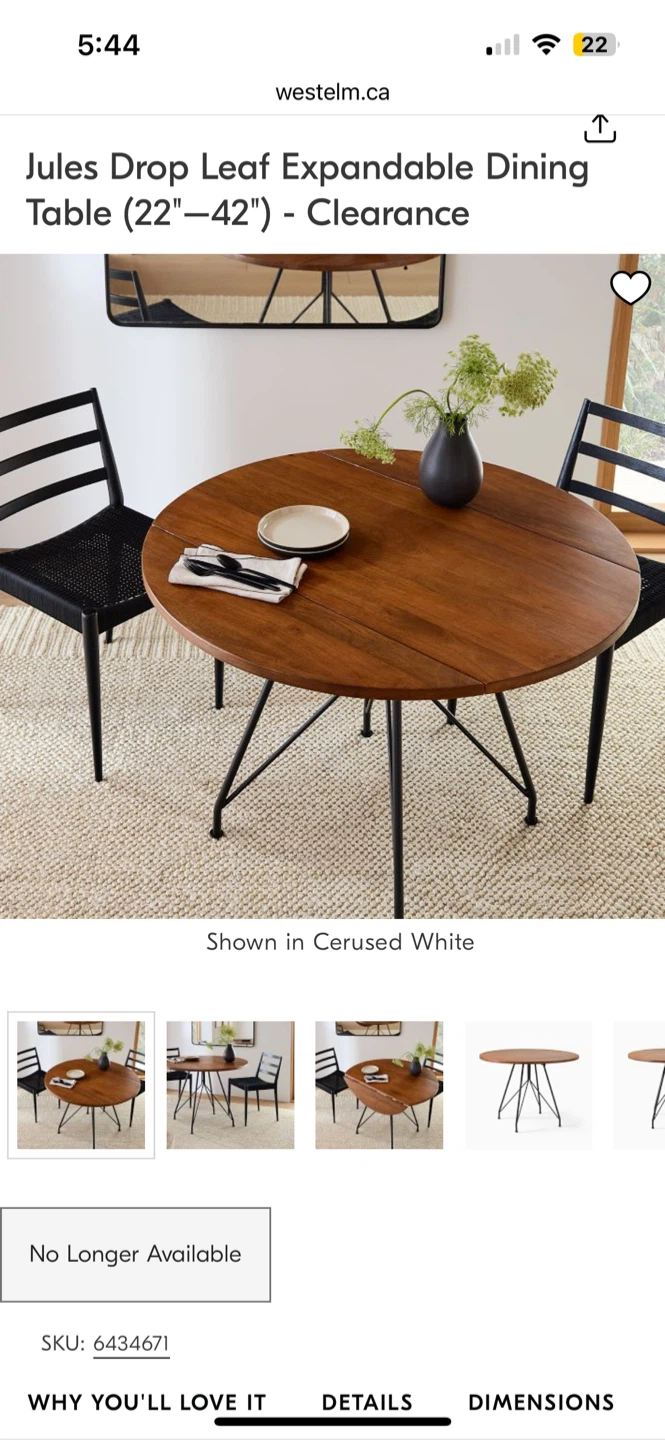 West Elm Modern Expandable Dining Table (just the Table)