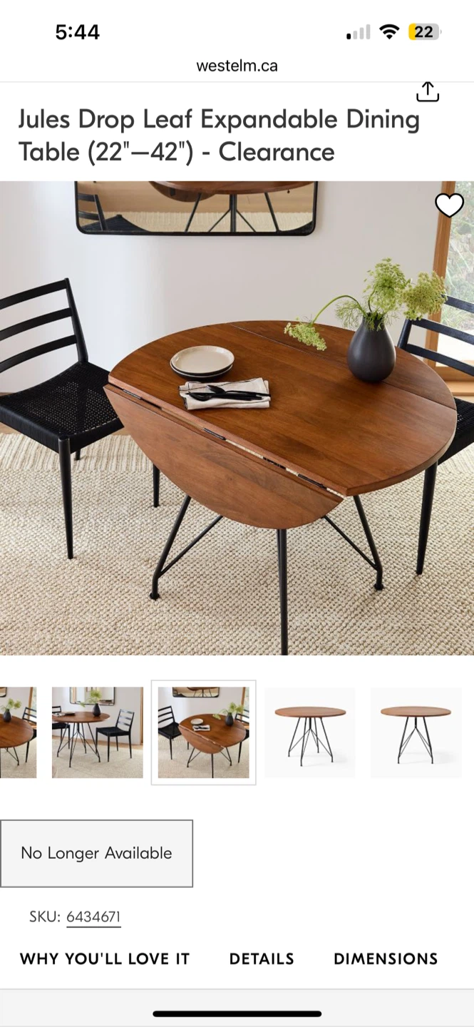 West Elm Modern Expandable Dining Table (just the Table) - photo 2