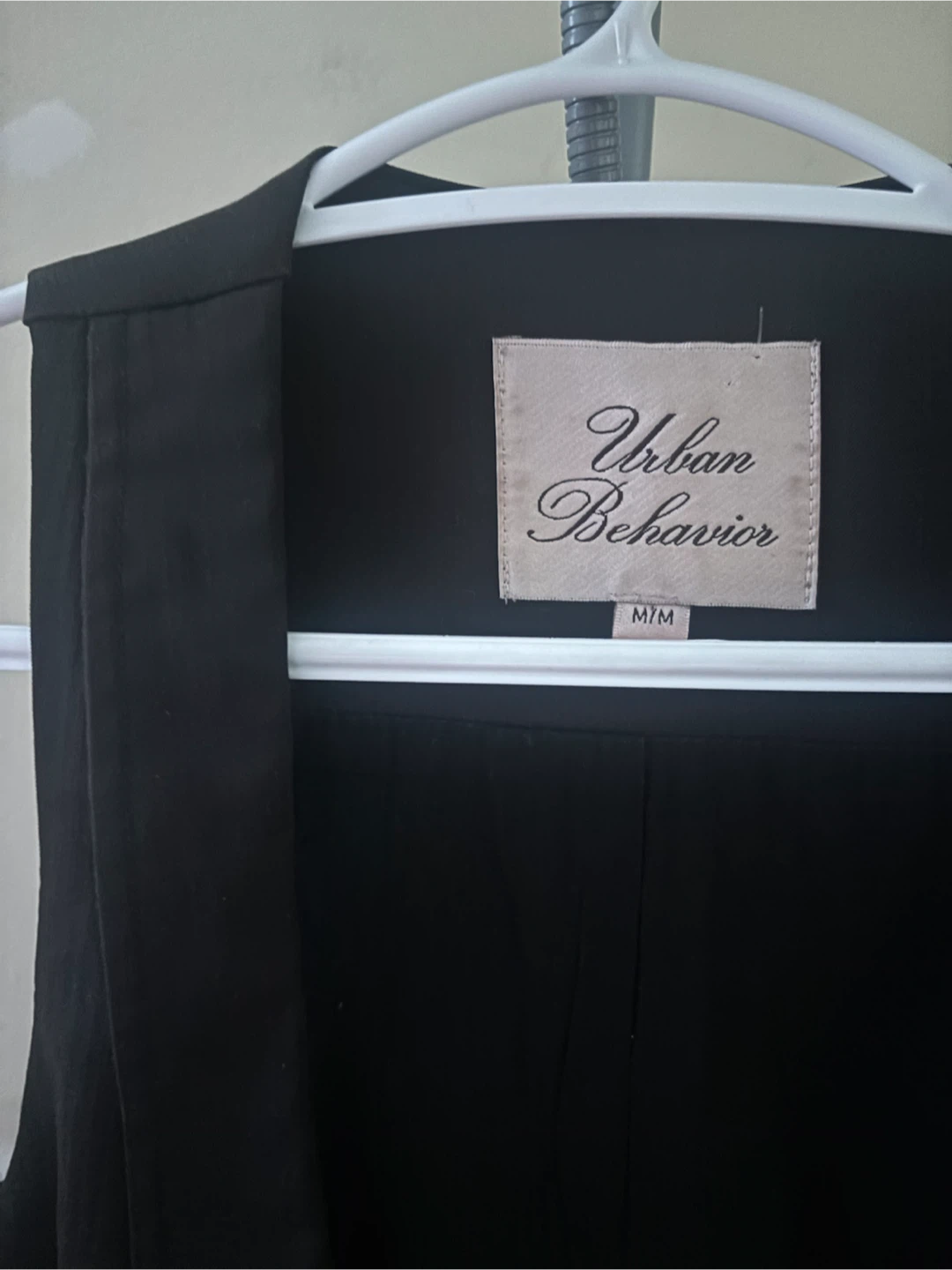 Urban Behavior Black Vest Size M