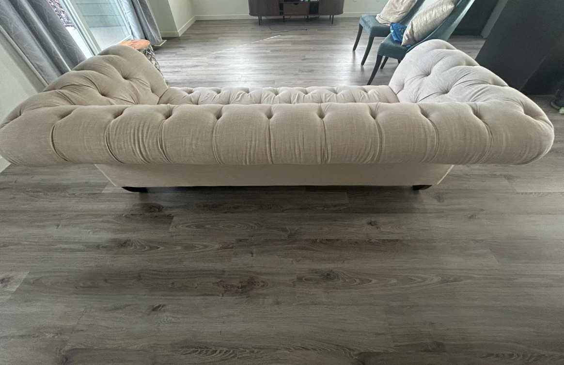 Beige Tufted Sofa - photo 4