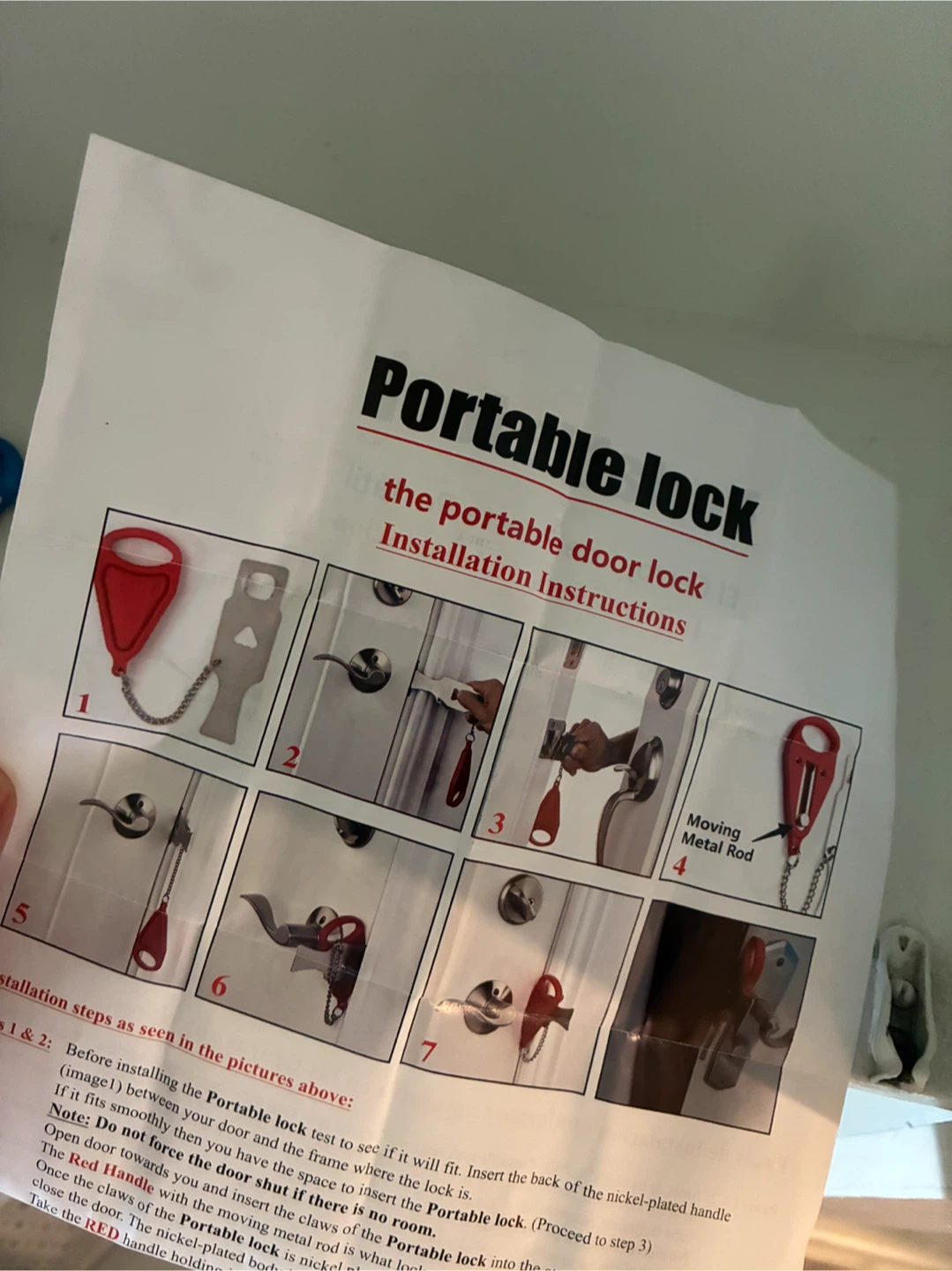 MOVING SALE Portable Door Lock - photo 4