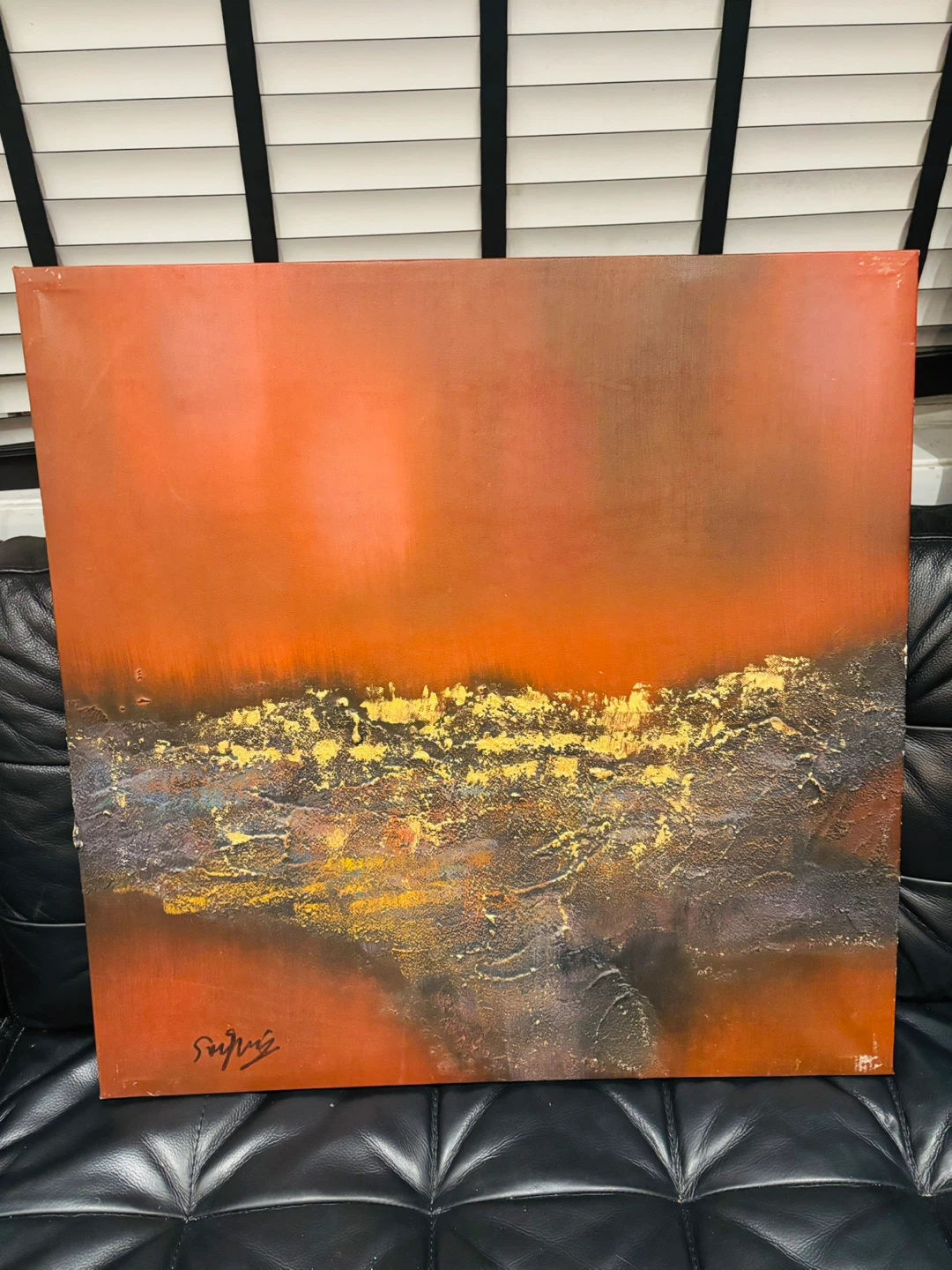Original Abstract textured painting (24” x 24”)