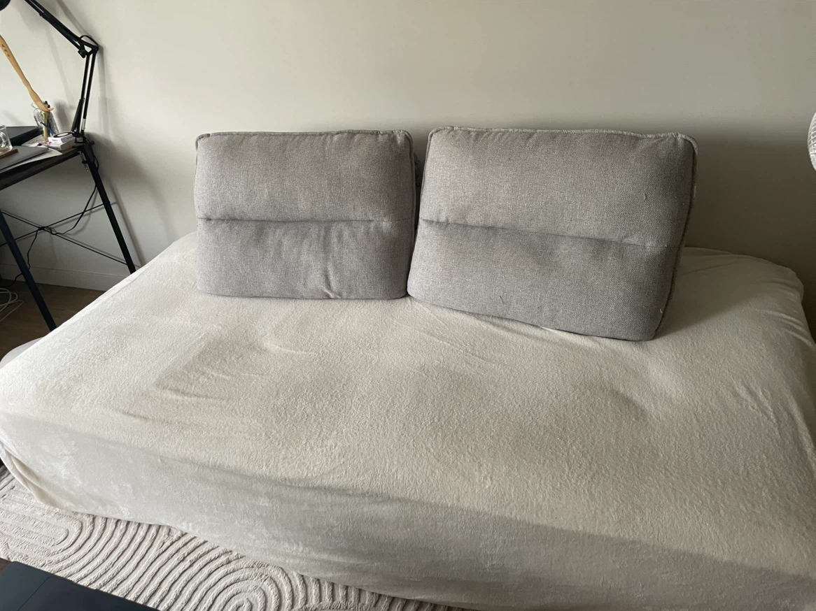 Grey convertible sofa bed - photo 2