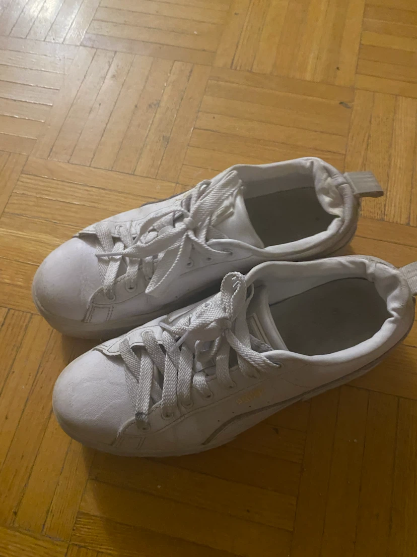 Puma White Platform Sneakers Size 9.5