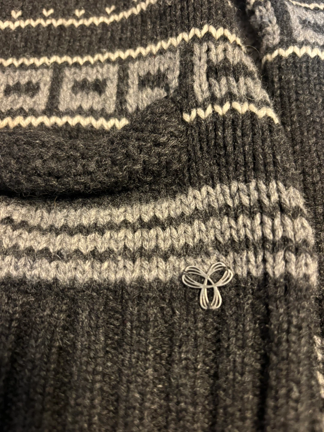 TNA Wilfred Deer Pattern Zip-Up Knit Sweater - photo 3