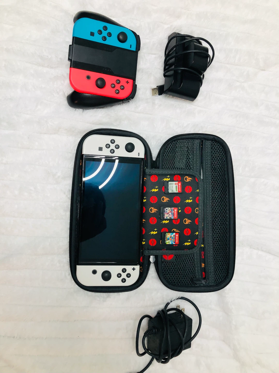 Nintendo Switch OLED Model with Games and Accessories